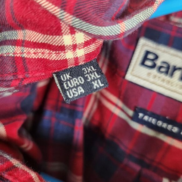Barbour Vintage Mens Tailored Fit Endsleigh Highland Check LS Flannel Shirt XL - Picture 6 of 8